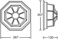 Настенный светильник уличный SIDNEY 10838 W Oasis Light