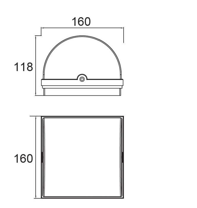 Настенный светильник уличный  W1838S-LED Gr Oasis Light
