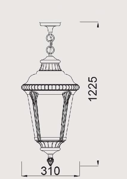 Уличный светильник подвесной  79755М Bl Oasis Light