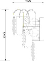 Бра Vivien A2719AP-2CC Arte Lamp