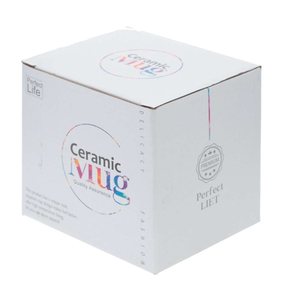 Кружка с крышкой, 400 мл, L13,5 W9 H11 см