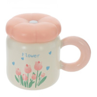 Кружка с крышкой, 400 мл, L13,5 W9 H11 см