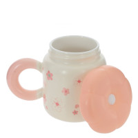 Кружка с крышкой, 400 мл, L13,5 W9 H11 см