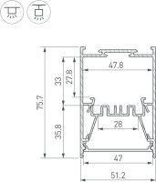 Профиль для светодиодной ленты ARH-LINE 044874 Arlight Профиль для светодиодной ленты ARH-LINE 044874 Arlight