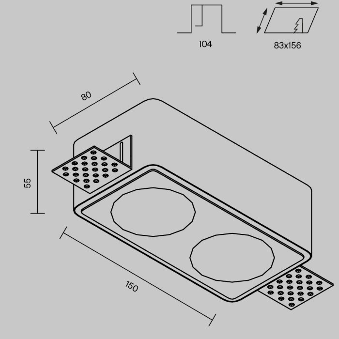 Точечный светильник Gyps Modern DL123-GU10-02-W Maytoni