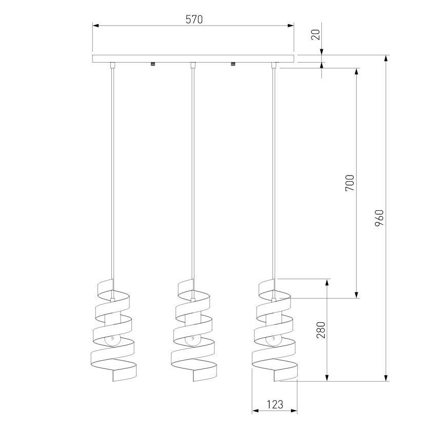Подвесной светильник Eurosvet Storm 50058/3 белый