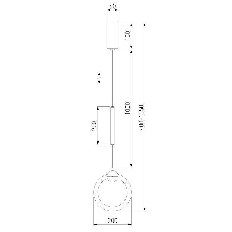 Подвесной светодиодный светильник Eurosvet Rim 90165/1 черный жемчуг