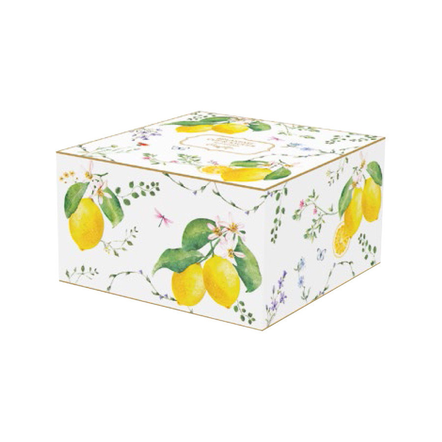 Чашка с блюдцем Цветы и лимоны, 0,37 л