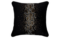 Подушка декоративная со стразами "Питон" черная