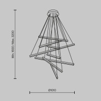Подвесной светильник Line MOD016PL-L96GK Maytoni