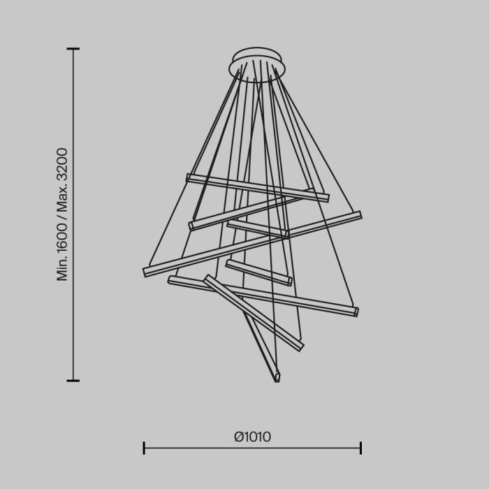 Подвесной светильник Line MOD016PL-L96GK Maytoni