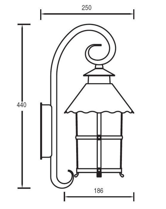 Настенный фонарь уличный  81502/18 Gb Oasis Light