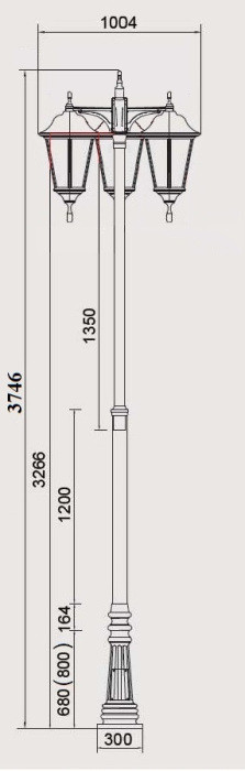 Наземный фонарь BREMEN 79835/DOWN Bl Oasis Light