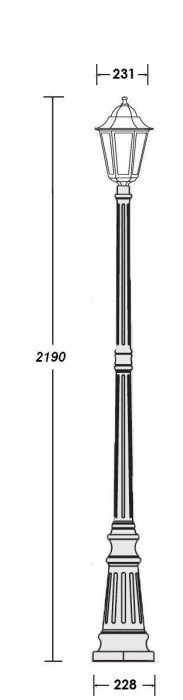 Наземный фонарь PETERSBURG ECONOM 79809E Bl Oasis Light