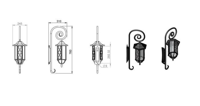 Настенный фонарь уличный Гранд 170-11/brc-11 Русские фонари