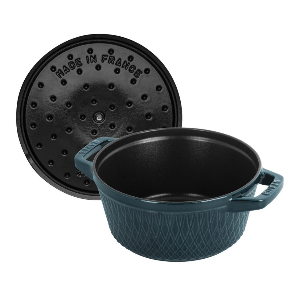 Кокот круглый, 24 см, 4,25 л, морская волна Staub