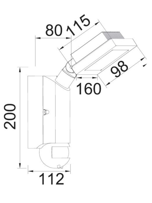 Прожектор уличный  W6101S-PIR Gr Oasis Light