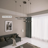 Подвесная люстра Crystal Lux FORTUNA SP123W LED D600+800 BLACK