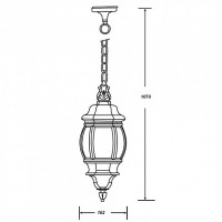 Уличный светильник подвесной  83405S W Oasis Light