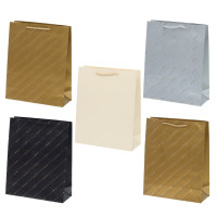 Пакет подарочный M (бумага 210г/м2, блок микс12шт), L26 W10 H32 см, 5в.