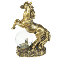 Фигурка декор в стекл шаре "Лошадь", L10 W5 H14 см, 2в.