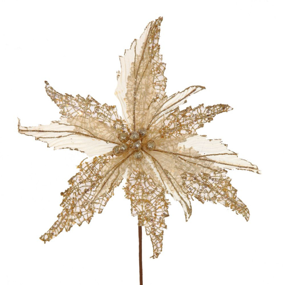 Цветок искусственный "Пуансеттия", L36 W32 H44 см