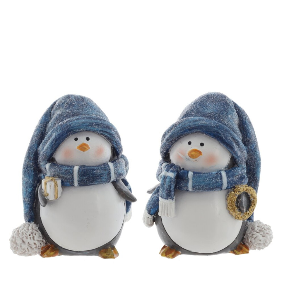 Фигурка декоративная "Пингвин",  L5 W5 H6,5 см, 2в.