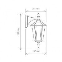 Настенный фонарь уличный Claro GL 1004D черное золото Elektrostandard