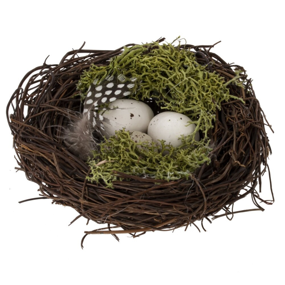 Набор из 2-х изделий декоративных "Пасхальная композиция" (3*4), L19,5 W12 H5 см