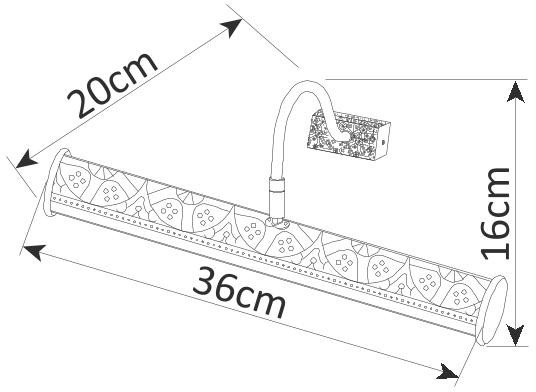 Подсветка для картин Picture Lights Lux A5075AP-2BR Arte Lamp