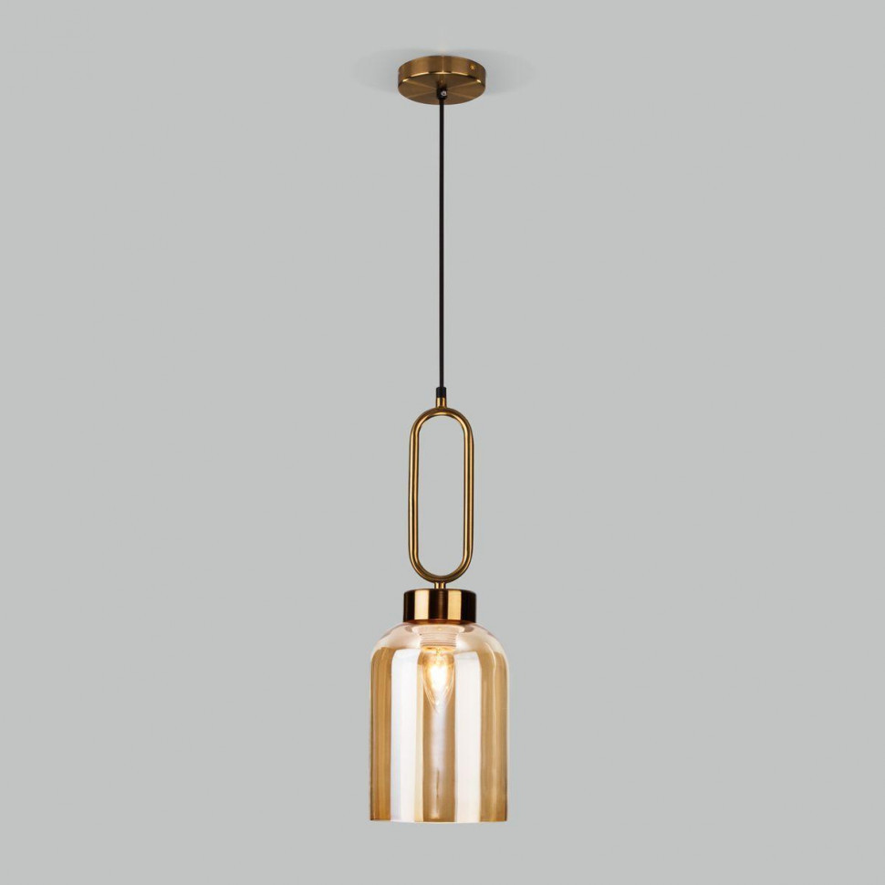 Подвесной светильник Eurosvet Flou 50229/1 янтарный