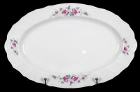 Блюдо овальное 36см "Роза серая платина 5396021"