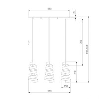 Подвесной светильник Eurosvet Storm 50058/3 серебро