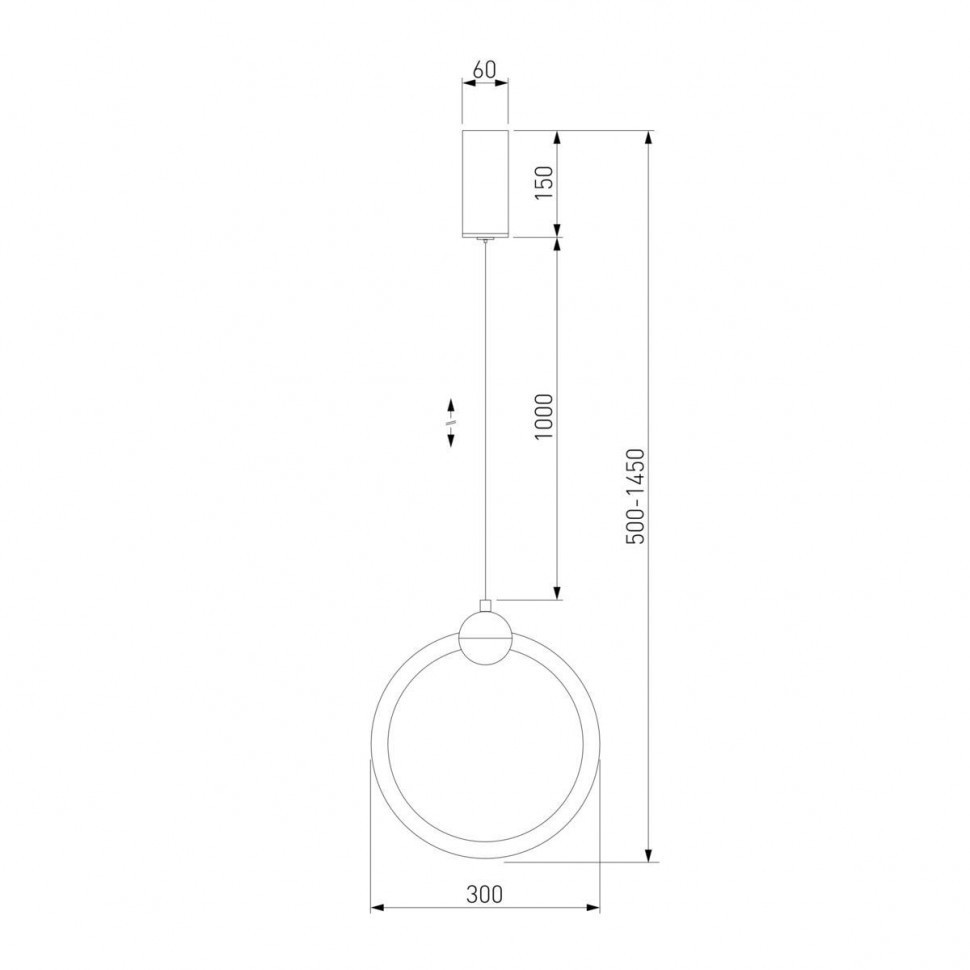 Подвесной светодиодный светильник Eurosvet Rim 90166/1 черный