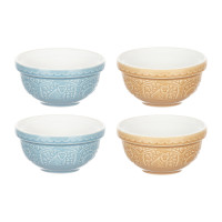 Набор чаш In the Forest, 9,5 см, 4 шт, коричневый, серо-голубой