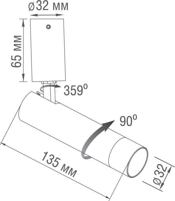 Спот Hubble DL20232C5W1B Donolux