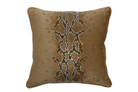 Подушка декоративная со стразами "Питон" золотая
