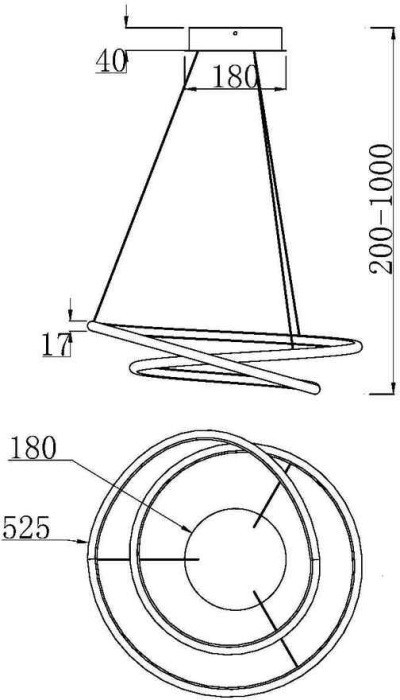 Подвесной светильник Nola MOD100PL-L47BSK1 Maytoni