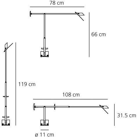 Офисная настольная лампа Tizio A009060 Artemide