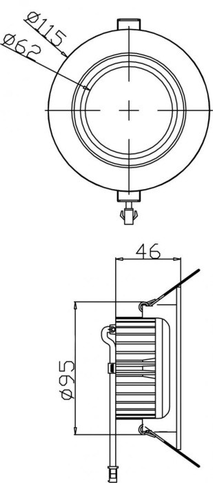 Точечный светильник COB 565307 Deko-Light