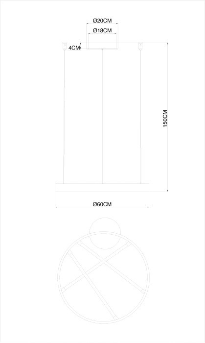 Подвесной светильник Ricco A1874SP-32BK Arte Lamp