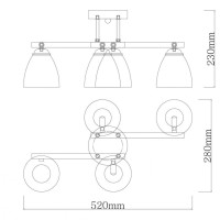 Потолочная люстра De Markt City Тетро 673017304