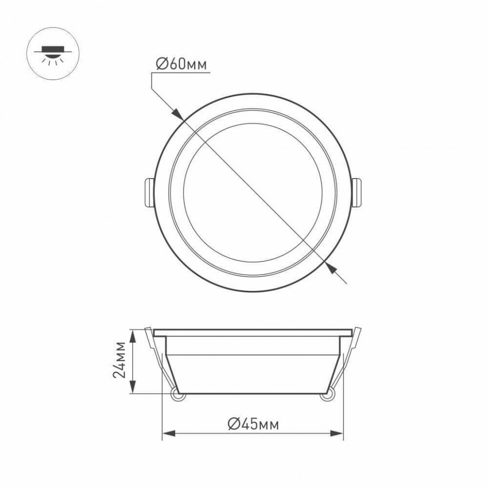 Мебельный светодиодный светильник Arlight LTM-R60WH-Frost 3W White 110deg 020760