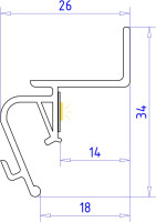 Профиль для светодиодной ленты Illumination GP4100BK Ambrella