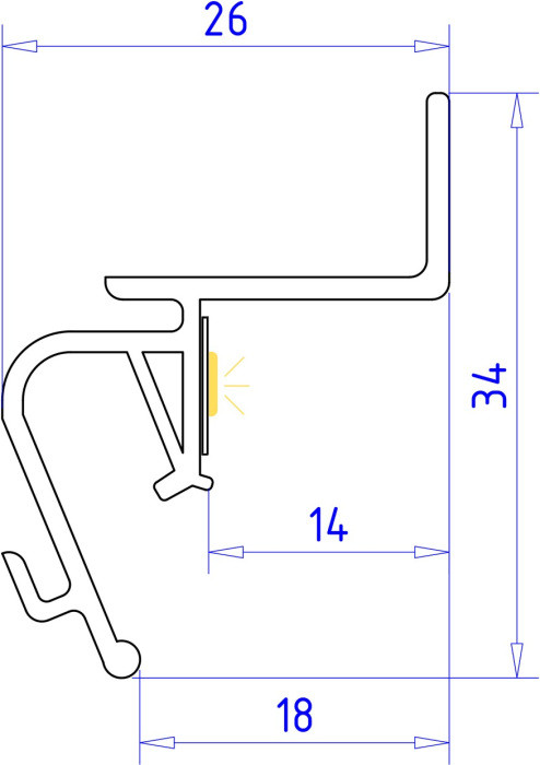 Профиль для светодиодной ленты Illumination GP4100BK Ambrella