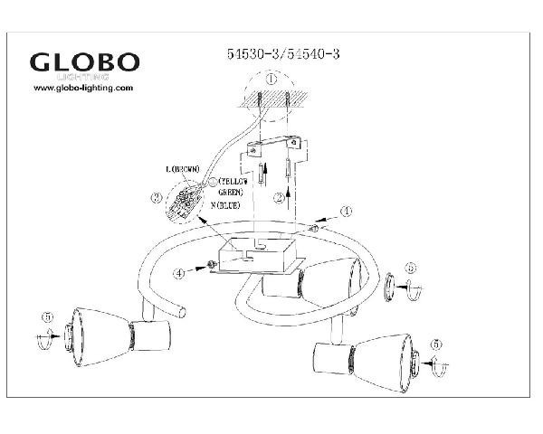Спот Parry 54530-3 Globo