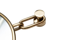 Зеркало двойное на подвесе в золотой металлической раме Зеркало двойное на подвесе в золотой металлической раме