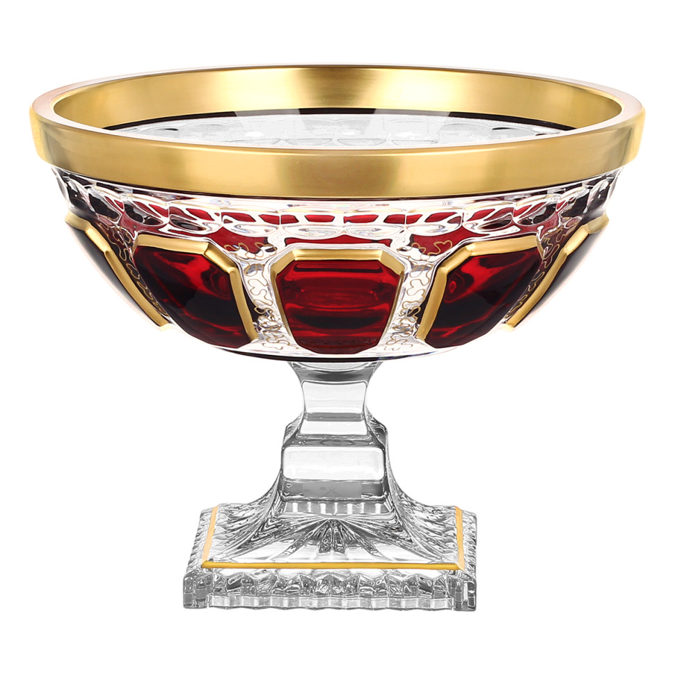 Ваза для конфет н/н 21см."Антик Рубин"