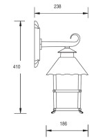 Настенный фонарь уличный  81402 Gb Oasis Light