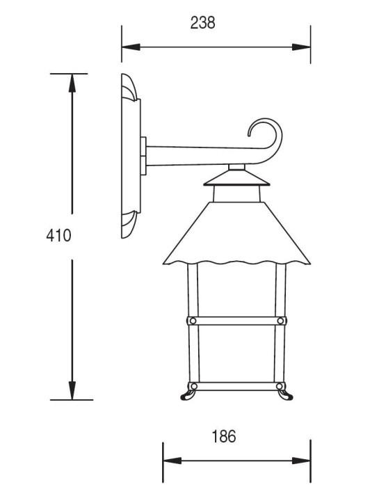 Настенный фонарь уличный  81402 Gb Oasis Light